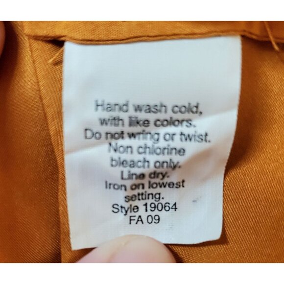 J. Crew Gold Silk Ruffle Neck Blouse Sleeveless Button Up Top Size 6 Preppy - Picture 11 of 13